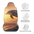 thumbnail image 5 of Pofeuu Sunset Dancing Dolphin A Print Automotive Car Seat Covers Flat Cloth Full Set Seat Covers,Car Seat Covers front seats for Cars Trucks and SUVs(Two packs), 5 of 7