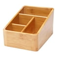 thumbnail image 1 of Youkk Desktop Compartment Basket Bamboo Portable for 4 Kitchen Table Compartments Cabinet Bedside, 1 of 5