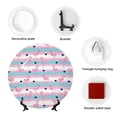 thumbnail image 4 of Easygdp Flamingo1 Bone China Decorative Plate Ceramic Dinner Plates Art Crafts with Display Stand-6in, 4 of 6