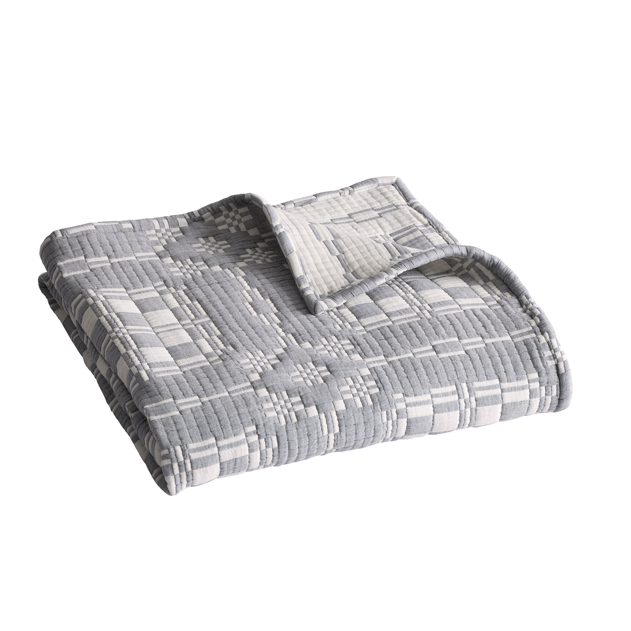 Better Homes & Gardens Grey Flannel Woven Gauze Jacquard Throw, 50 in x 72 in