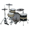 thumbnail image 2 of ddrum Reflex Ralley Sport 4-Piece Shell Pack - Black w/ Creme Stripes, 2 of 4