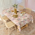 thumbnail image 5 of Beige Cow Checker Pattern Rectangle Tablecloth 60"x120",Waterproof Polyester Rectangle Table Cloth, Wipeable Spillproof Polyester Tablecloth for Dining, Camping, Indoor and Outdoor, 5 of 6