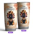 thumbnail image 2 of Happy Thanksgiving Newfoundland Turkey Costume Pumpkins Autumn Leaves 20oz Stainless Steel Tumbler Insulated Cup with Lid Newfie Dog Lover Gifts - 13014, 2 of 5