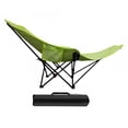thumbnail image 2 of Tumbona de Camping, Silla Portátil Ajustable para Exteriores con Estructura de Acero Resistente Y Reposapiés Extraíble para Jardín, Playa, Patio Y Exc Verde, 2 of 8