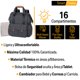 thumbnail image 3 of Pa&ntilde;alera Moderna Mochila Backpack Ligera de Calidad Gran Capacidad con Cambiador Viajes y Ciudad. JRK NA, 3 of 8