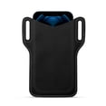 thumbnail image 2 of Elegant Choise Cell Phone Holder Case with Belt Loop Leather Holster Pouch for Men, Black, 2 of 10