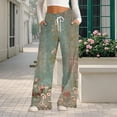 thumbnail image 2 of Bovemsi Wide Leg Pants Woman Women's Summer Leisure Fashion Lacing Solid Color Waist Casual Travel Pants, 2 of 9