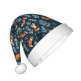 thumbnail image 2 of Haiem cute fall fox Pattern Santa Hat Confortable Velvet Christmas Hat for Christmas Party Favors Fit for Adults and Kids, 2 of 6