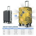 thumbnail image 6 of Fotbe White Wine Seamless Luggage Cover Protector,Suitcase Protector,Scratch and Dirt Resistant,Fits 18-32 Inch Luggage-Large, 6 of 9
