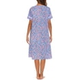thumbnail image 3 of Avidlove Women Button Down Front Dusters Housecoat Oversized Nightgown Short Sleeve Lounge Dress Sleepwear with Pockets, 3 of 7