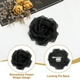 thumbnail image 3 of Uxcell Silk Satin Flower Brooch Pin Large Peony Floral Lapel Pin for Women Black, 3 of 7