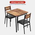 thumbnail image 2 of CazToi 3 Piece Industrial Kitchen Table Set Small Dining Table & 2 Chairs Small Space Kitchen Apartment, 2 of 10