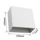 thumbnail image 1 of Accesorios de iluminación de pared modernos de plástico blanco, hacia arriba y hacia abajo para interiores y exteriores para sala de estar, dormitorio, pasillo, pasillos, blanco cálido, paquete de 2, 1 of 5