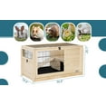 thumbnail image 4 of Petsfit Rabbit Hutch Pet House for Small Animals ，Guinea Pig Cage Spruce Wood Rabbit Hutch Ramp for Enter and Out, 4 of 6