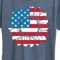 thumbnail image 3 of Instant Message - American Flag Sunflower  - Women's Short Sleeve Graphic T-Shirt, 3 of 6