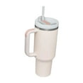thumbnail image 1 of Vaso con Asa con Tapa Y Pajita Sunnimix Vaso de Coche Para Agua Café Rosa Claro, 1 of 8