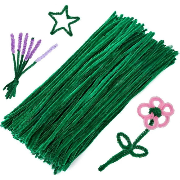 150 Pieces Green Pipe Cleaners Chenille Stem, Pipe Cleaners Chenille Stem, Art Pipe Cleaners, Pipe Cleaners Bulk for Creative Home Arts and Crafts Pr