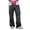 Black, variant on Relaxed Fit Cargo Pants For Men Tie‑Dye Print Wide Leg Long Trousers Elastic Drawstring Waist Casual Work Pants