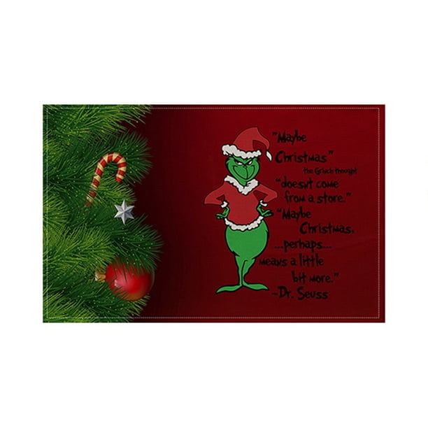 Alfombrilla de comedor Kagetolytai rectangular con estampado de Grinch decoración de mesa