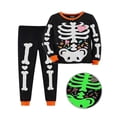 thumbnail image 1 of Halloween Kids Pajamas Set Glow in The Dark 2-Piece Boys Girls Pajama Set Fall Winter, 1 of 5