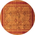 thumbnail image 1 of Ahgly Company Indoor Round Oriental Orange Industrial Area Rugs, 8' Round, 1 of 4