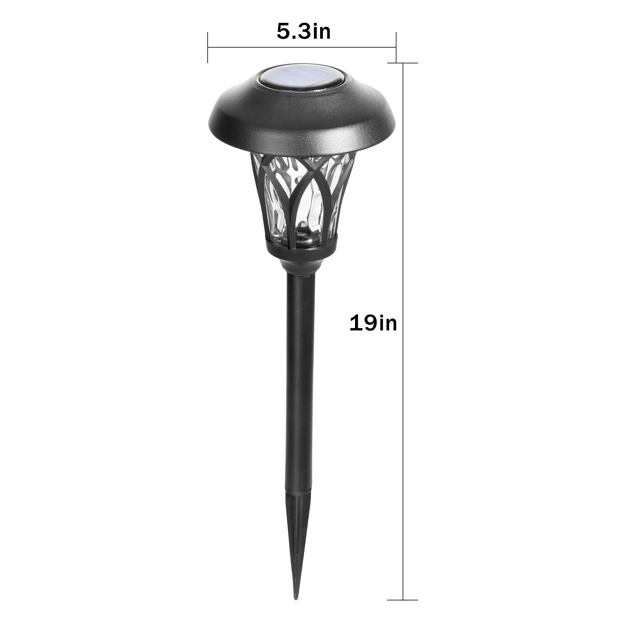 FKHouse 6-Pack Solar Pathway Lights, Landscape Lights, Metal Automatic Solar Lights