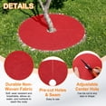 thumbnail image 4 of Uxcell 8pcs Tree Mulch Ring 20.5 Inch Non-Woven Round Tree Protector Weed Barrier Mat Plant Cover Rings for Weed Grass Control Root Protection, Red, 4 of 7