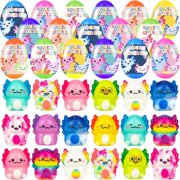 Mother's Day Summer Gift Favour 24 Pack Prefilled Eggs with Slow Squishy Toys Eggs Filled for Egg Hunt Stuffers Party