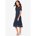 thumbnail image 4 of Roaman's Women's Plus Size Keyhole Lace Dress, 4 of 5