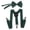 Green, variant on Y-shapedTie Set for Children 1 PC Bow Ties Pre-Tied Adjustable & 1 PC Classic Formal Bow Tie Two-piece Dress-up Outfit Blue One Size