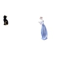 thumbnail image 1 of Estatua De Gato De Resina Y Figura De Niña De Porcelana, Escultura Decorativa De Animal Y Dama Para Entrada, Estantería, Sala De Estar, Dormitorio, Estante, Porche, Armario, Escritorio., 1 of 8