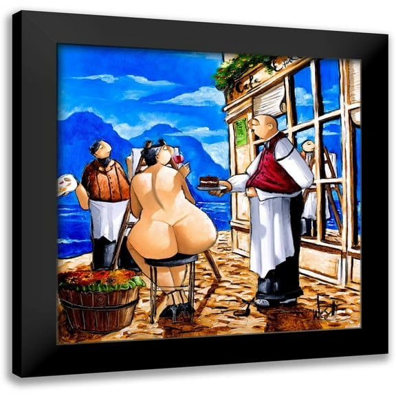 West, Ronald 12x12 Black Modern Framed Museum Art Print Titled - The Muse