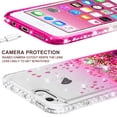 thumbnail image 5 of Compatible for Apple iPhone 8 Case, iPhone 7 Case, with [Temper Glass Screen Protector] SOGA Diamond Glitter Liquid Quicksand Cover Cute Girl Women Phone Case [Cear/Pink], 5 of 5
