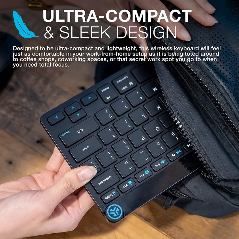 JLab JBuds Wireless Keyboard & Mouse Bundle - Bluetooth 5.2 Combo With Custom Profiles Via JLab Work App