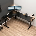 thumbnail image 7 of VIVO Electric 83" x 60" Stand Up Corner Desk, Dark Gray Table Tops, Black Frame, 7 of 7