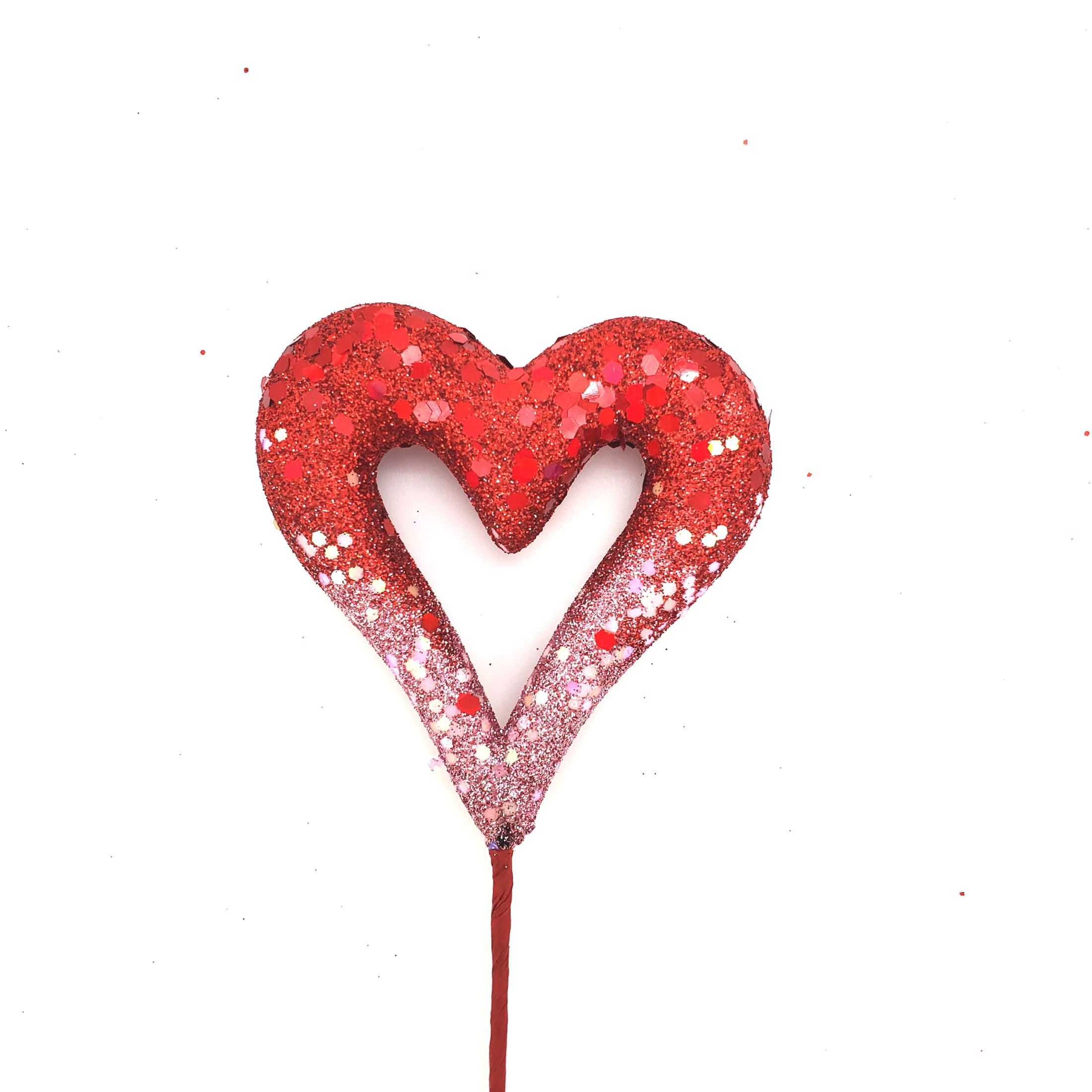 Way To Celebrate Valentine's Day Foam Ombre Fancy Heart Pick, Red & Pink, 12" Tall Decoration Pick