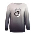 thumbnail image 4 of Moda mujer manga larga cuello redondo señoras impresas señoras sudadera Tops blusa Pompotops gfhjh9517, 4 of 4