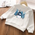 thumbnail image 4 of Sudadera con estampado de lazo de muñeco de nieve para niños, sudadera con capucha de polar de invierno para niños y niñas, ropa de manga larga, atuendo navideño para las fiestas, sudaderas, 4 of 5