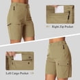 thumbnail image 2 of POENTAB Women's 7" Hiking Cargo Shorts with Pockets Quick Dry Lightweight Fishing Work Shorts for Women Casual Travel Summer Khaki, 2 of 7