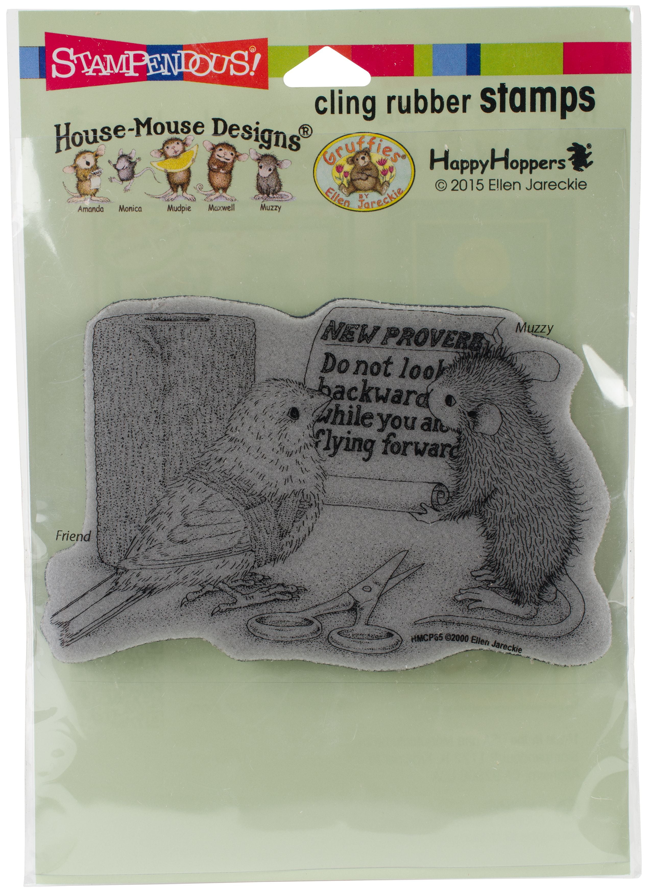 Stampendous House Mouse Cling Stamp 6.5" x 4.5" New Proverb Walmart