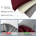thumbnail image 5 of Smiry Chenille U-Shaped Toilet Bathroom Rugs, Soft Absorbent Non-Slip Contoured Carpet, Machine Washable Bathroom Mats, 20"X24", Wine Red, 5 of 7