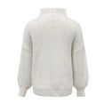 thumbnail image 6 of Womens Sweater Women Winter Solid Sweater High Neck Pullover Loose High Neck Sweater, 6 of 8