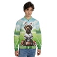 thumbnail image 4 of Happy Easter Hello Spring Wirehaired Pointing Griffon Playing Football All Over Print 3D Baseball Jacket Dog Lover Bomber Jacket Softball - 13003, 4 of 6