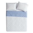 thumbnail image 6 of Mainstays Solid Diamond Pinsonic Reversible Quilt, White, King, Soft Wash Microfiber, All Ages, 6 of 9