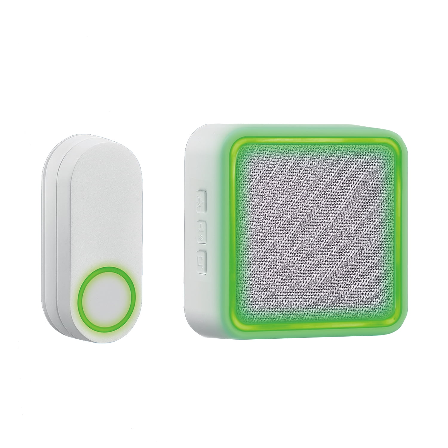 Heath Zenith Heath Zenith White Plastic Wireless Battery-Operated Lighted Doorbell Kit