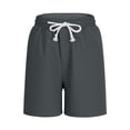 thumbnail image 4 of Niños Pantalones Niñas Color Sólido Ajustable Cintura Pantalones Cortos de Playa con Forro, Casual Niñas Pantalones Cortos con Bolsillos para Deportes de Verano Uso Diario, 4 of 9