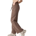 thumbnail image 6 of Womens plus $15 & under! Yoga Pants for Women Plus Size Fashion Summer Solid Three Sprint Pants Loose High Waist Drawstring Straight Leg Fitness Wide Leg Casual Yoga Pants, 6 of 6