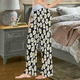 thumbnail image 2 of FREEAMG Pajama Pants Lovely Fried Egg Pattern Soft Drawstring Yoga Lounge & Sleep PJ Bottom(XS-XL), 2 of 5