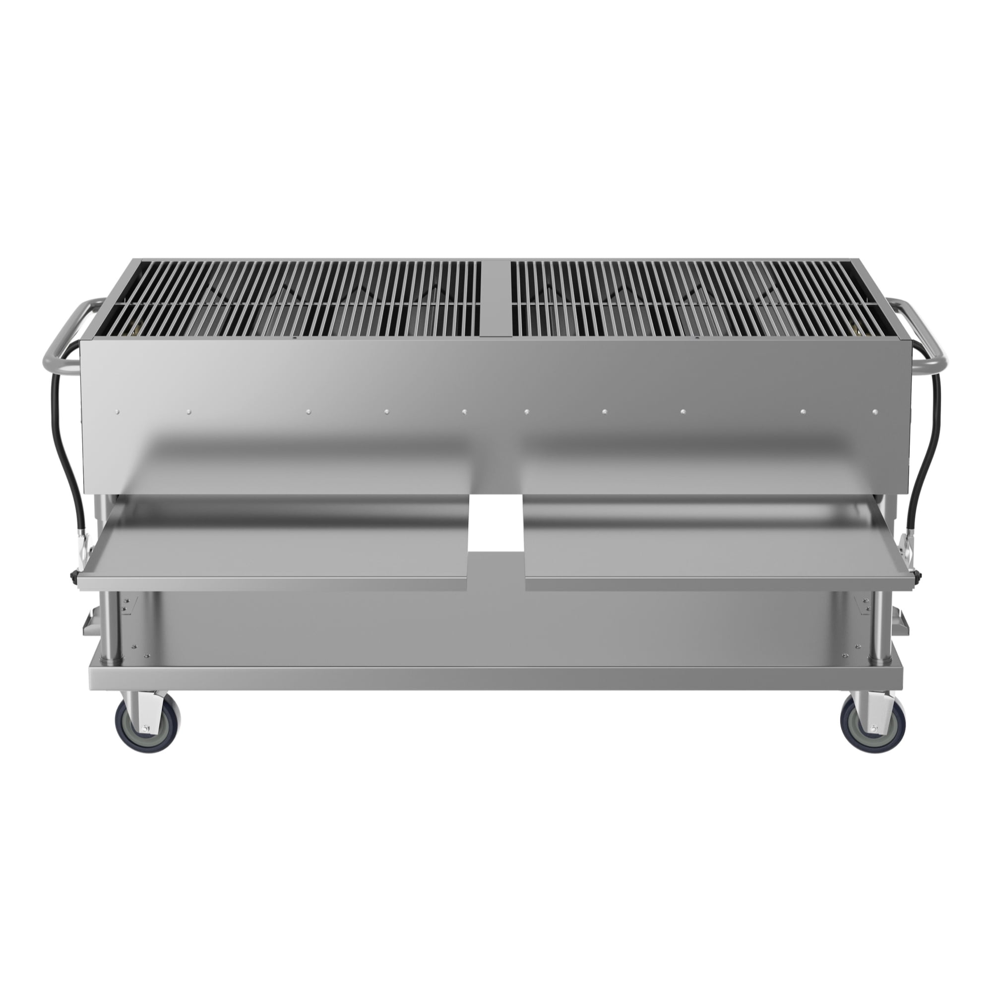 72 in. Commercial Mobile Outdoor Propane Gas Grill, ETL Listed in Stainless-Steel (KM-CGM-72)