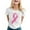 White, variant on Womens Summer Blouses V Neck Breast Cancer Awareness Soft Comfortable Womens Tee,Pink,M